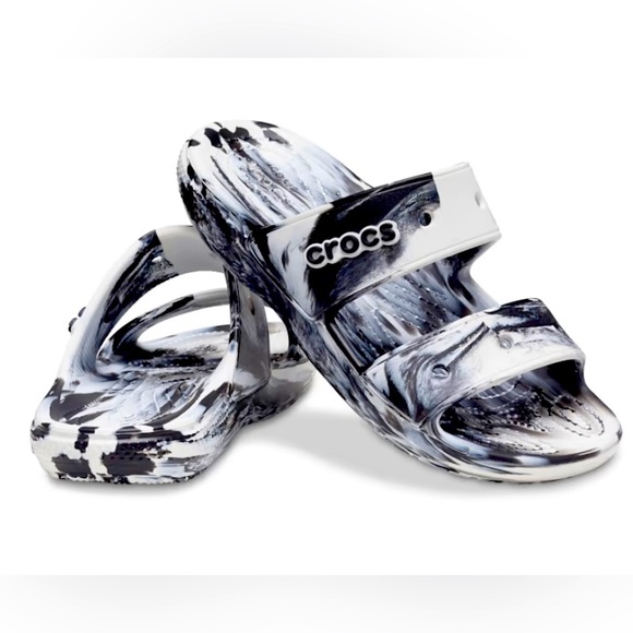 Classic Crocs Marbled Sandals with crocs jibbitz charms; unisex sizes - Picture 1 of 6
